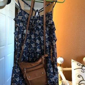 High low tank top with bag